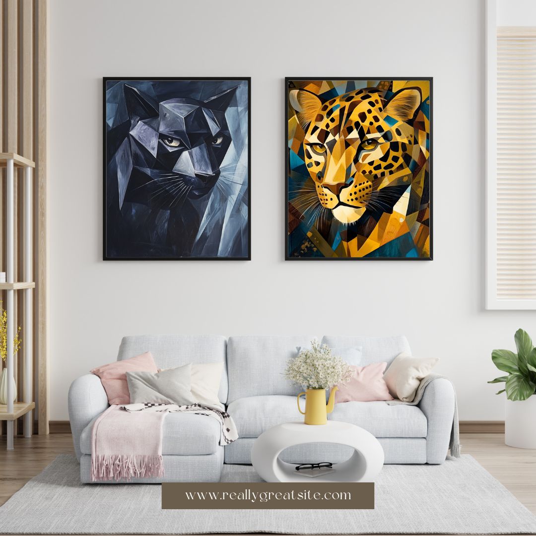 Assimetric Leopard print 16"x16"