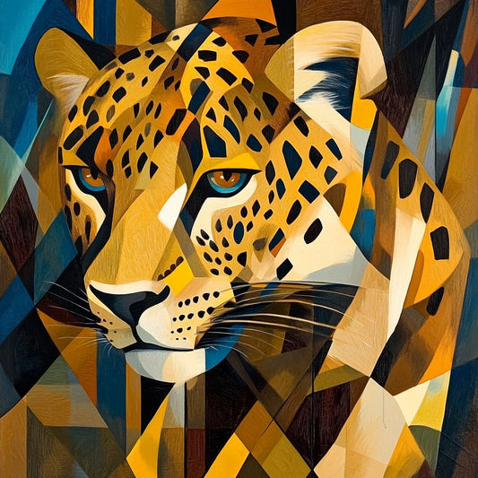 Assimetric Leopard print 16"x16"